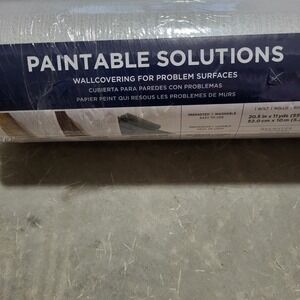 3 - Brewster Paintable Vinyl Pre-Pasted Washable Wallpaper Roll Covers 55 Sq. Ft